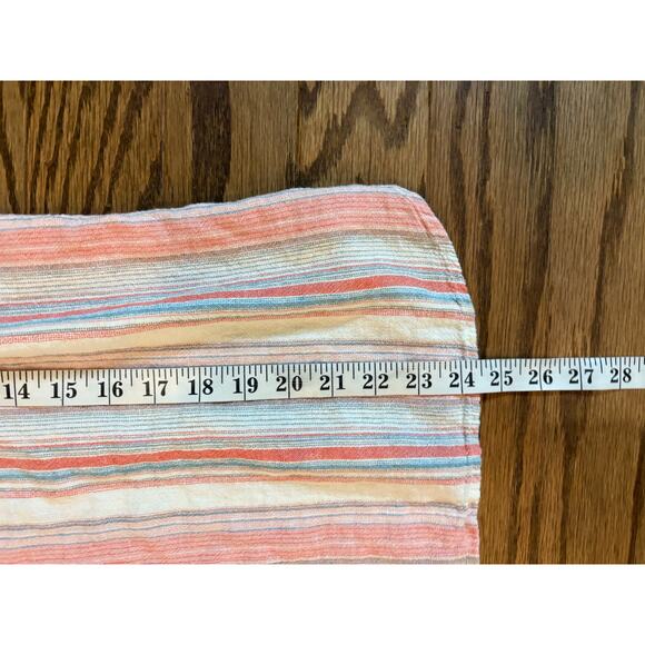 Tommy Hilfiger Linen Striped Pink Button Down Women's Shirt Large Long Sleeve - Picture 5 of 8